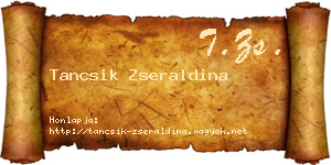 Tancsik Zseraldina névjegykártya